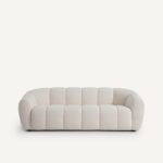 Canapé 3 places Tylan La Redoute craie chenillé - Canapé droit