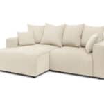 Bobochic Enjoy : Canapé d'Angle Fixe Velours 3 Places