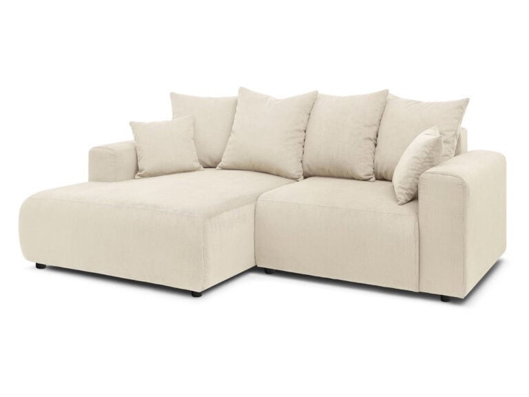 Bobochic Enjoy : Canapé d'Angle Fixe Velours 3 Places