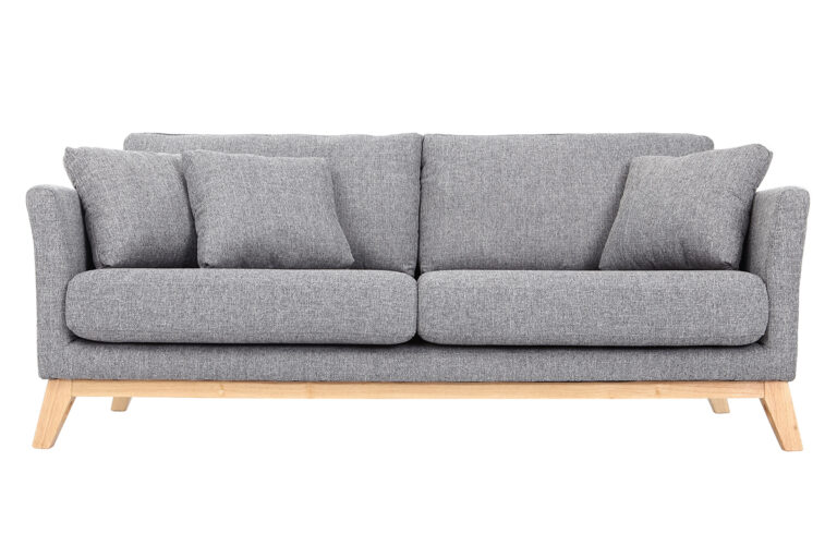 Canapé 3 Places Oslo Miliboo Scandinave Velours Bois : Élégance & Confort