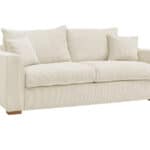 Canapé Bobochic Augustin : Convertible Velours Côtelé 3 Places