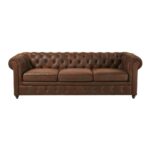 Canapé Chesterfield Maison du Monde Marron 3 Places Convertible