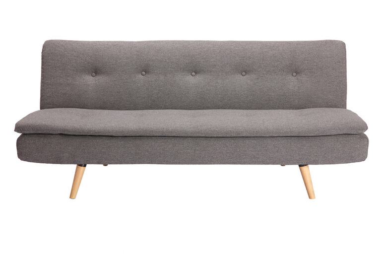 Canapé Convertible 3 Places Senso Miliboo Tissu Scandinave Gris