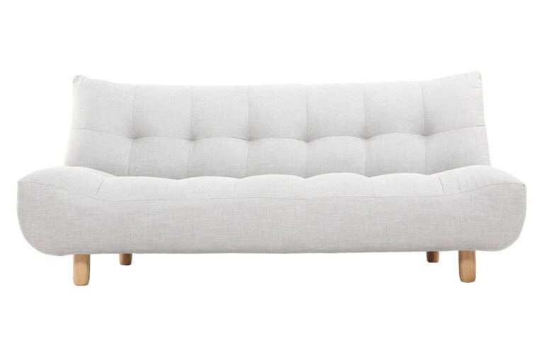 Canapé Convertible Scandinave 3 Places Yumi Miliboo - Gris clair