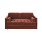 Canapé Convertible Wael Maisons du Monde Velours Terracotta 2/3 Places