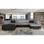 Canapé Cuir 5 Places Havane Conforama - Gris