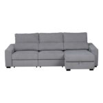 Canapé d'angle 3 places avec méridienne Reynolds But - Tissu nid d'abeille