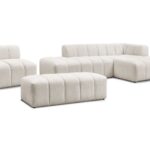 Canapé D'angle Bobochic Annecy Tissu Bouclette Blanc 3 Places Angle Droit