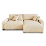 Canapé d'angle convertible 4 places Maisons du Monde Pivoine velours