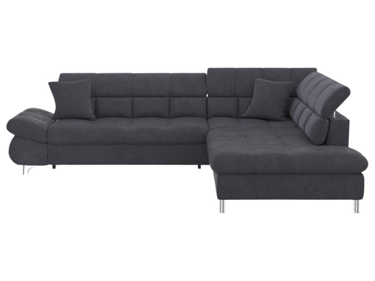 Canapé d'angle Convertible 4 Places Twin Conforama - Angle Gauche/Droit - Noir