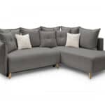 Canapé d'angle convertible Bobochic Nessa 5 places grid coffre de rangement