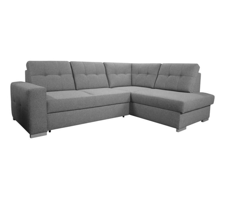 Canapé d'angle convertible But Hector 4 places en tissu gris