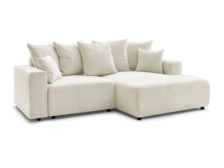 Canapé d'angle convertible coffre Atilla Bobochic taupe 4 places