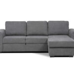 Canapé d'angle convertible Conforama Faro 4 places - Gris Anthracite