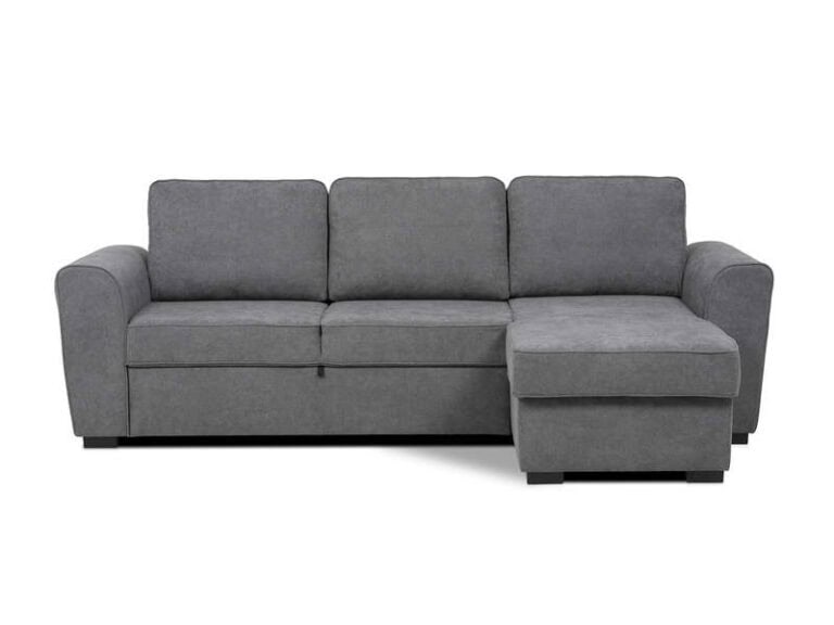 Canapé d'angle convertible Conforama Faro 4 places - Gris Anthracite