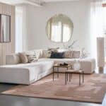 Canapé d'angle convertible La Redoute Intérieurs Ginosa velours taupe