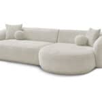 Canapé d'Angle Fixe Bobochic Ashley Gris : Salon Design et Confortable