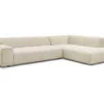 Canapé d'Angle Fixe Velours Bobochic Lavena – 4 Places