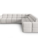 Canapé d'angle Lisa Maison Du Monde 5 places tissu gris clair