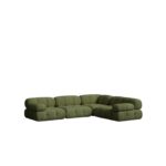 Canapé d'angle Maison du Monde Bozco bouclé vert 297x231cm