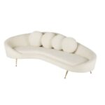 Canapé Droit Bouclettes Blanc Mister Maisons du Monde 3/4 Places