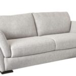 Canapé droit tissu 3 places Conforama Athen gris clair