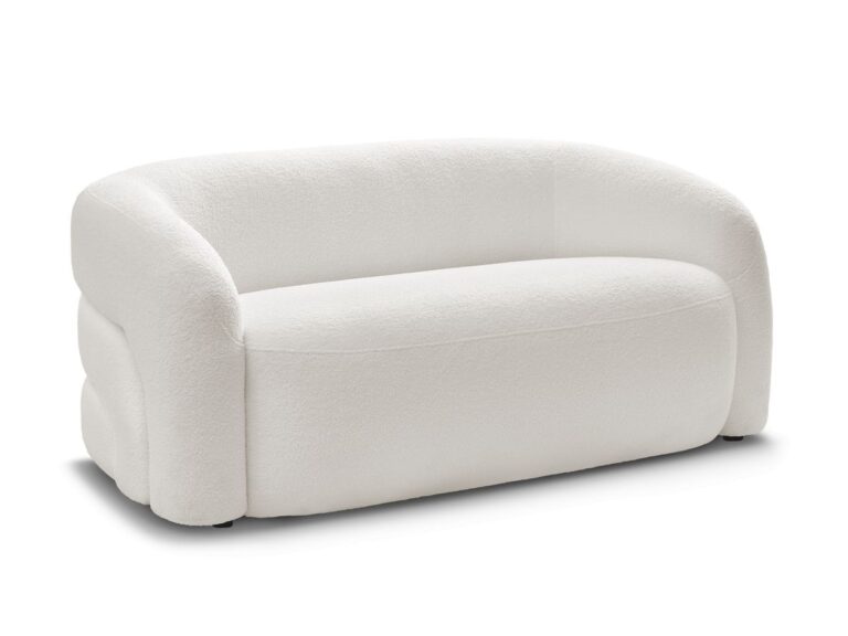 Canapé Elina Bobochic Art-Déco 2 Places Tissu Bouclette : Élégance et Confort