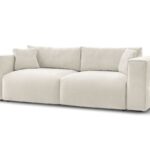 Canapé Ezechiel Bobochic : Droit Convertible 3 Places Beige Avec Coffre