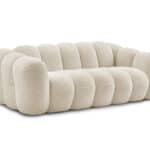 Canapé Hippolyte Bobochic Beige 3 Places Droit Fixe