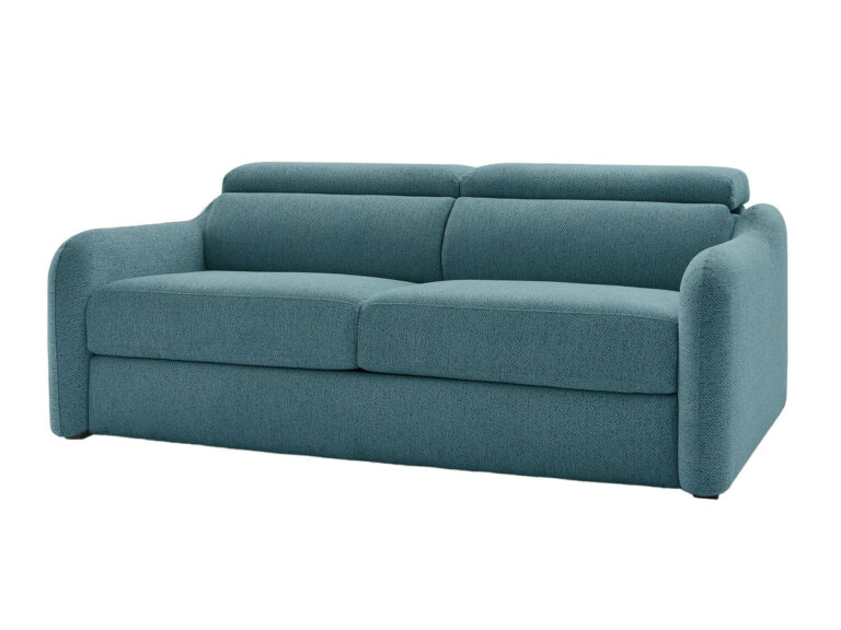 Canapé Jacob Bobochic 3 Places Convertible Tissu Chiné Taupe