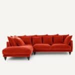 Canapé Lazare La Redoute : Canapé d'angle velours 5 places.