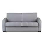 Canapé Louna Conforama Droit Convertible 3 Places Tissu Gris