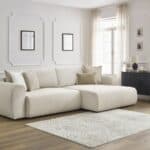 Canapé Lucien Bobochic Convertible Beige 3 Places Coffre Rangement