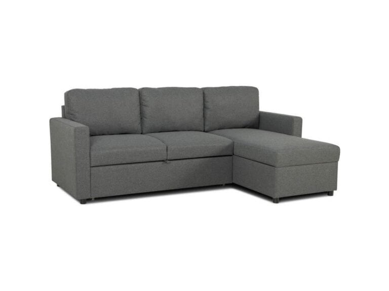 Canapé Milo Conforama - Droit Fixe 4 Places - Gris Anthracite