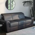 Canapé Relaxation Électrique Cuir/Tissu 3 Places Milton Conforama