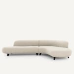 Canapé d'Angle La Redoute Intérieurs Rosebury Polyester Bouclette Craie