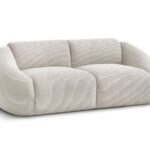 Canapé Tina Bobochic : Droit Fixe Velours Cotelé 2 Places Design & Confort