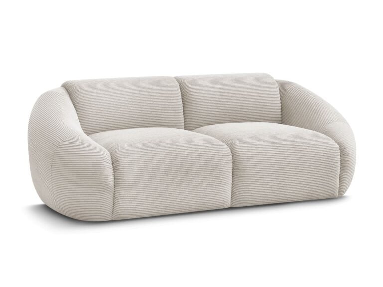 Canapé Tina Bobochic : Droit Fixe Velours Cotelé 2 Places Design & Confort