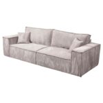 Canapé Vella Maison Du Monde Convertible 3 Places Velours Beige