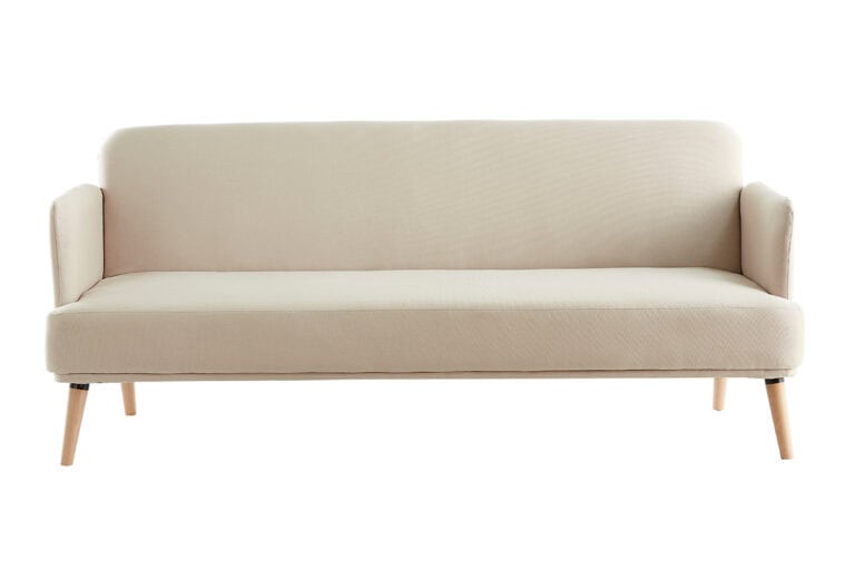 Canapé Convertible Scandinave 3 Places Jagger Miliboo - Beige ou Vert Lagon