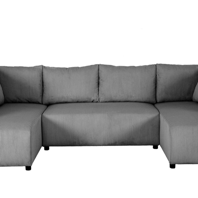 Canapé ABEL d’angle convertible 5 places gris Conforama