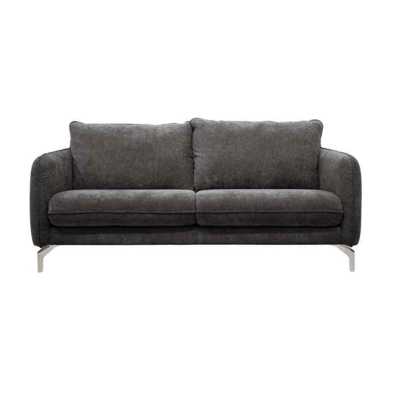 Canapé Droit Adelson Gris Fixe 3 Places Confort Conforama