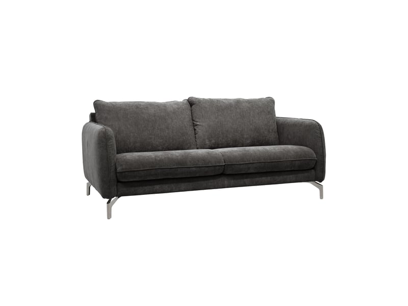 Canapé Droit Adelson Gris Fixe 3 Places Confort Conforama
