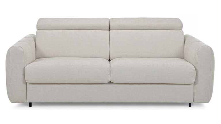 Canapé ALESSIA droit convertible beige 3 places Conforama