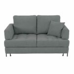 Canapé ALMA droit convertible 2 places gris Conforama