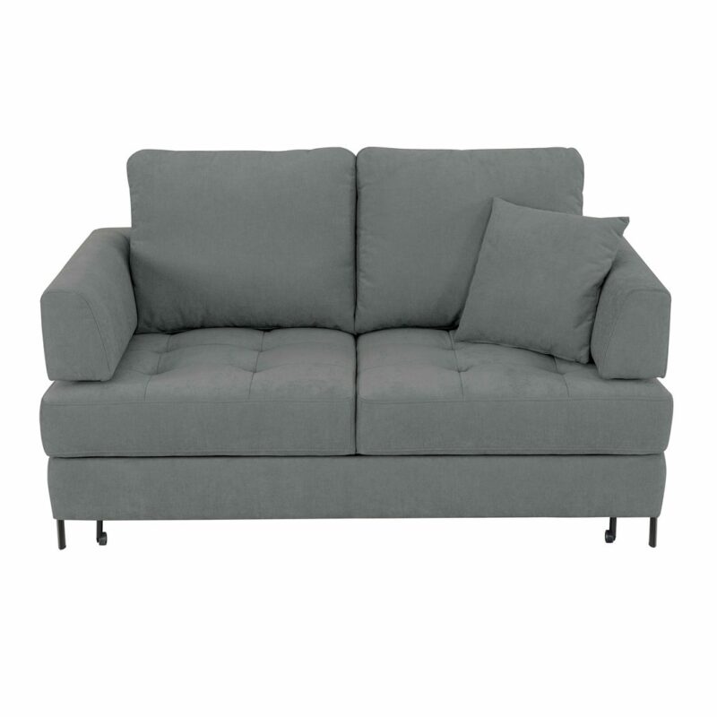 Canapé ALMA droit convertible 2 places gris Conforama