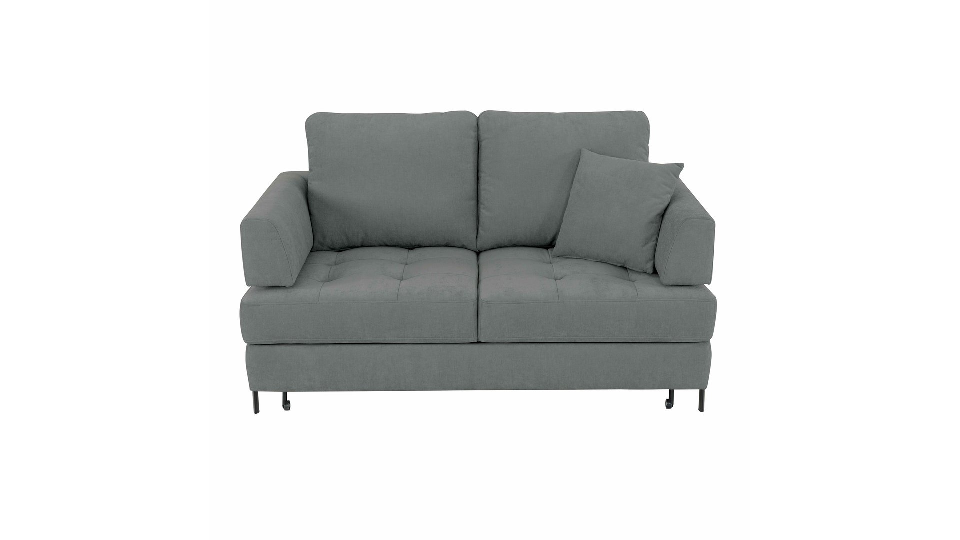 Canapé ALMA droit convertible 2 places gris Conforama