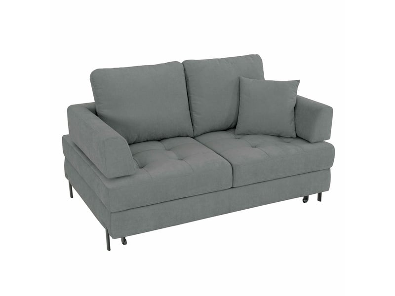 Canapé ALMA droit convertible 2 places gris Conforama