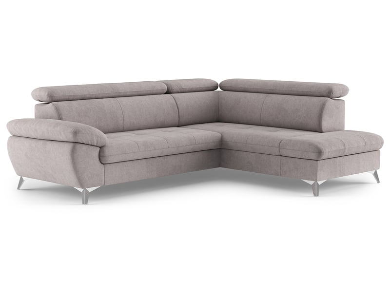 Canapé ANNA d’angle convertible 4 places gris Conforama