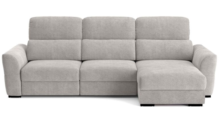 Canapé AUSTIN d’angle convertible beige chez Conforama